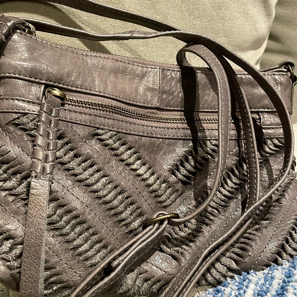 Day & mood crossbody bag taupe gray brown